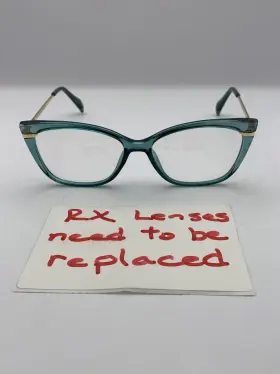 Ns0121 Nine West Eyeglasses Phoebe Green Cat Eye Full Rim Frame Womens