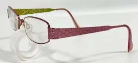 52-16-140 Nodoka Nd10179 Charmant Eyewear Metal Fuchsia Rectangle Frames