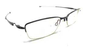 22-215 Oakley Transistor Polished Black Half Rim Eyeglasses Frames 54-18 135