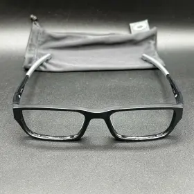 Oakley 7609-091424-68.95 Chamfer Ox8039 0151 Eyeglasses Frame Black And Gray 51-18-140 Used With Pouch