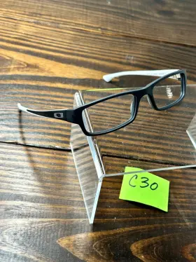 Ox1066-0953 Oakley Servo Mens Black White Full Rim Rectangular Eyeglasses Frame Ox1066-0953 Oakley Servo Mens Black White Full Rim Rectangular Eyeglasses Frame