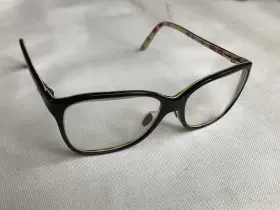 Ox1126-0154 Oakley Finesse Ox1126 Black Yellow Stripes Eyeglasses Frames Cat Eye 54-15-136