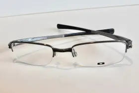 Ox3097-0150 Oakley Caliper Eyeglasses Brushed Chrome Frames Clear Lens 50-19-135