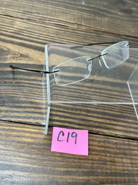 Ox3122-0153 Oakley Keel Unisex Polished Black Rimless Rectangle Eyeglasses Frame