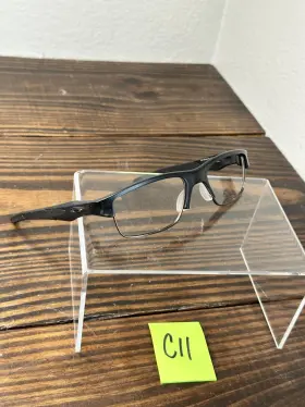 Ox3128-0153 Oakley Crosslink Mens Satin Black Half Rim Eyeglasses Frame