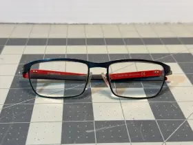 Ox3184-1154 Oakley Tincup Eyeglasses Gunmetal Red 54-17-135 - Frame Only