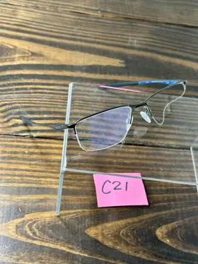 Ox3218-0652 Oakley Socket 5.5 Unisex Satin Pewter Half Rim Eyeglasses Frame 136
