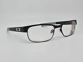 Ox5038-0153 Oakley Metal Plate Black With Satin Chrome Titanium Eyeglasses Frame