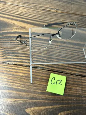 Ox5045-0153 Oakley Frag Unisex Polished Black Half Rim Oval Eyeglasses Frame