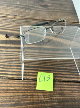 Ox5045-0351 Oakley Frag Unisex Pewter Metal Half Rim Square Eyeglasses Frame