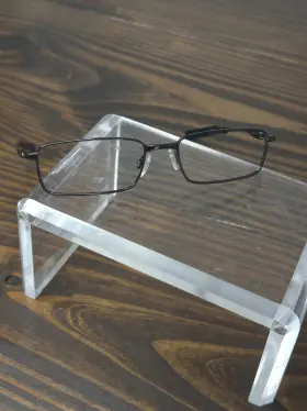 Ox5046-0155 Oakley Unisex Polished Black Shovel Full Rim Eyeglasses Frame Only