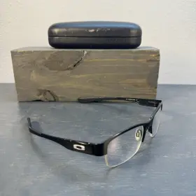 Ox5088-0154 Oakley Gasser 0.5 Black Metal Half Eyeglasses Frames Only 54-18 139 Ox5088-0154 Oakley Gasser 0.5 Black Metal Half Eyeglasses Frames Only 54-18 139