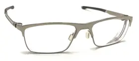 Ox5137-0354 Oakley Cartridge Satin Chrome Metal Rectangle Eyeglasses Frame Men