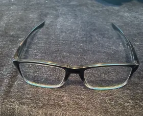 Ox8081-1253 Oakley Plank 2.0 Unisex Polished Black Clear Fade Eyeglasses Frame