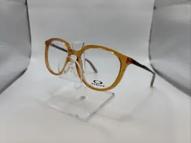 Ox8150-0553 Oakley 53/17 141 Polished Transparent Ginger Oval Eyeglasses