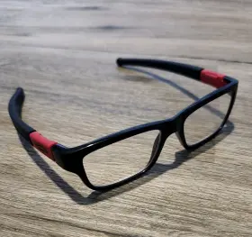 Oy8005-0347 Oakley Marshal Xs Youth Black Red Eyeglass Frames 47-14-128 Oy8005-0347 Oakley Marshal Xs Youth Black Red Eyeglass Frames 47-14-128