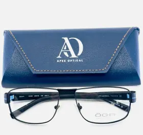 55-16-135 Oga Morel 7918o New Nn020 Black Blue Square Full Rim Eyeglasses B 37