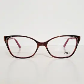 54-15-140 Ogi 9221 Womens Mulberry Toffee Designer Cat Eyeglasses Frames And Case Japan