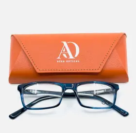 47-17-135 Ogi Ok319 New 1459 Blue Unisex Kids Rectangle Full Rim Eyeglasses B 30