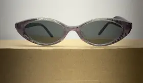 52-18-140 Ohi Toshio Oh-005 Rare Cat Eye Eyeglass Frames Unique Lavender Used