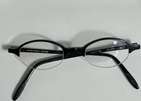 Op-574 Oliver Peoples Eyeglass Frames Black Oval Half Rim