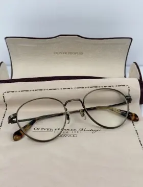 49-21-145 Oliver Peoples Ov1224t 5124 Watts Eyeglasses Made In Japan Used