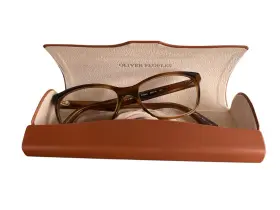 Ov5194 Oliver Peoples Follies 1156 49mm Striped Brown Eyeglass Frames Italy Read