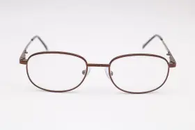 53-19-140 On Guard Og086 140 Chocolate Chrome Oval Eyeglasses Frames