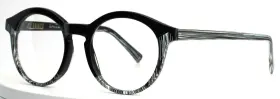 49-20-145 Onirico On23 039 Black Stripe Womens Round Full Rim Eyeglasses B 46