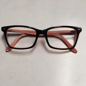 C125207 Ono C15207 Eyeglass Frame 52 17v140 Black Pink Womens Plasitic