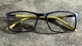 503073-001 Ottoto 503072-001 Black And Yellow Eyeglasses Frames Full Rim 54-17-140 With Case