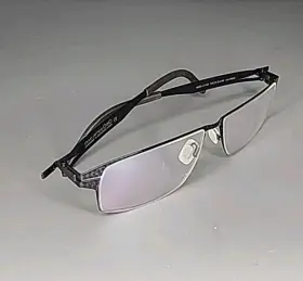 2748 Ovvo Optics Handmade Black Pattern Titanium Eyeglass Frame 55/15/140
