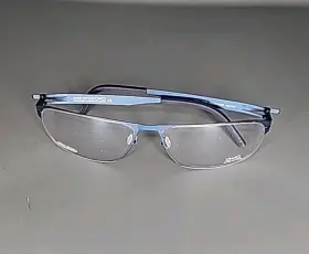 3536 Ovvo Optics Navy Blue Full Rim Titanium Eyeglass Frame 61/17/150