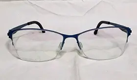 3739 Ovvo Optics Slate Blue Handmade Titanium Eyeglass Frame 56/16/140