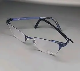 6009 Ovvo Optics Sailor Blue With Galaxy Handmade Titanium Eyeglass Frame 49/18/135