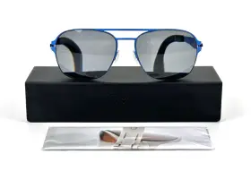 56-18-140 Ovvo Optics C546 3691 Col. 7455 Blue Aviator Matte Sunglasses Frames Only