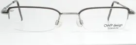 49-20-140 Owp Design 8732 937 Titanium Dark Brown / Silver Eyeglasses Frame