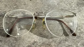 54-22-135-48 Parade Renaissance Gold Round Half Rim Flex Eyeglass Frame Italy 54-22-135mm G17