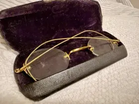 1000r Paul Avis Antique Gold-filled Wire Rim Spectacles With Original Case Weiss Denver