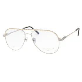 Paul Vosheront Pv395 C2 23k Gold Plated Bridge Eyeglasses 59-16-145 With Case Italy