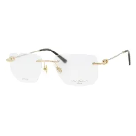 Paul Vosheront Pv630 C1 23k Gold Plated Rimless Eyeglasses 58-18-145 With Case