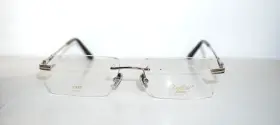 57-18-145 Paul Vosheront Zl622 23kgp Zellini Lunettes Zl1306 C2 White Gold Plated Rimless Eyeglasses