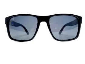 2692d Peepers Black Rectangular Wrap Sport Sunglasses Stroke Polarized