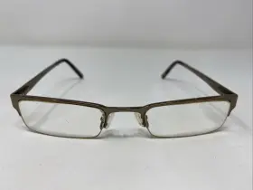 877-2 Perry Ellis Pe 50-20-140 Antique Brown Half Rim Eyeglasses Frame Rh84