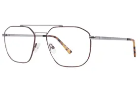 Pe1263-2 Perry Ellis Eyeglasses Mens Brown Full Rim Rectangle Shape 55mm