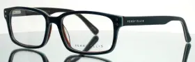 53-16-140 Perry Ellis Pe329a 1 Navy Mens Rectangle Full Rim Eyeglasses B 35