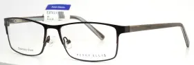 54-16-140 Perry Ellis Pe347 3 Gunmetal Mens Rectangle Full Rim Eyeglasses B 33