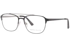 Pe459-1 Perry Ellis Pe459 Eyeglasses Mens Matte Black Full Rim Square Shape 55mm