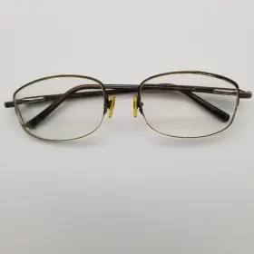 55-20-140 Perry Ellis Pe602-1 Pe 602-1 Coffee Brown Metal Half Rim Eyeglasses Frame /s26