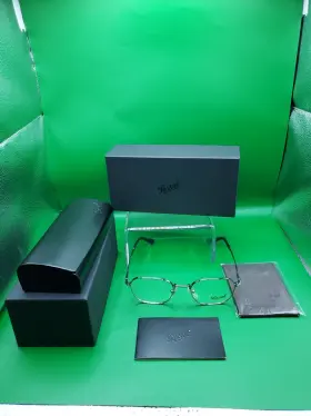 0po1010v-513 Persol Op1010v 513 Gunmetal Transparent 50mm Unisex Eyeglasses New Open Box